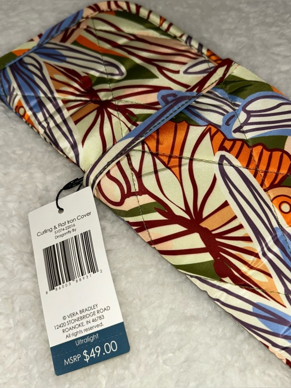 Vera Bradley Curling & Flat Iron Cover Dragonfly By NEW - Picture 3 of 3